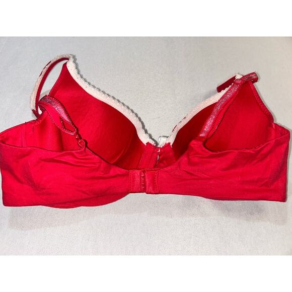 Red Bra Size 34C Victoria Secret Body By Victoria Push Up Lined Wired Padded - Picture 4 of 7
